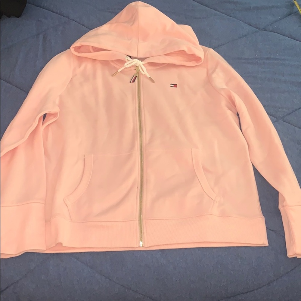 Pink zipped hoodie